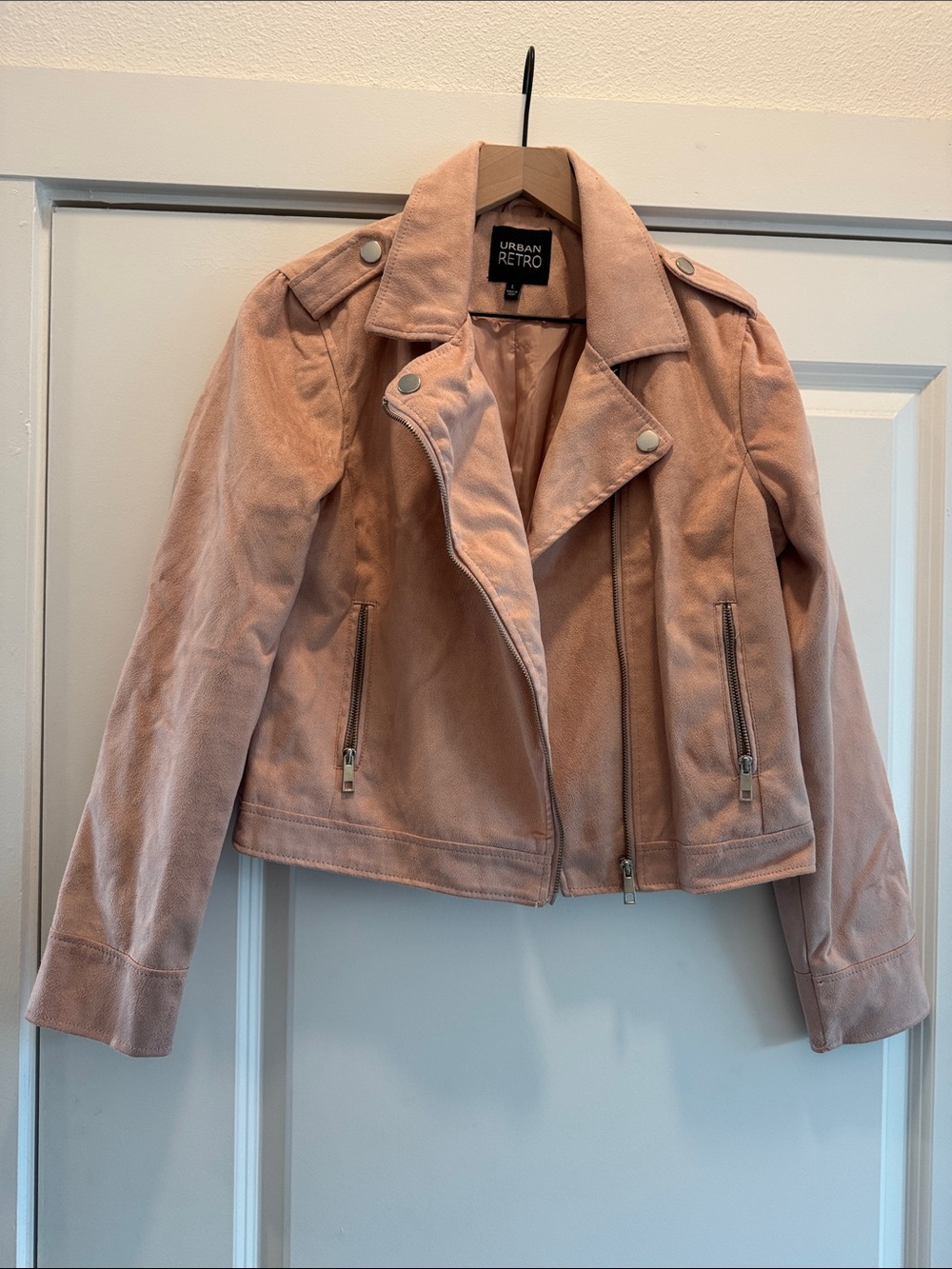 Blush Pink Moto Jacket
